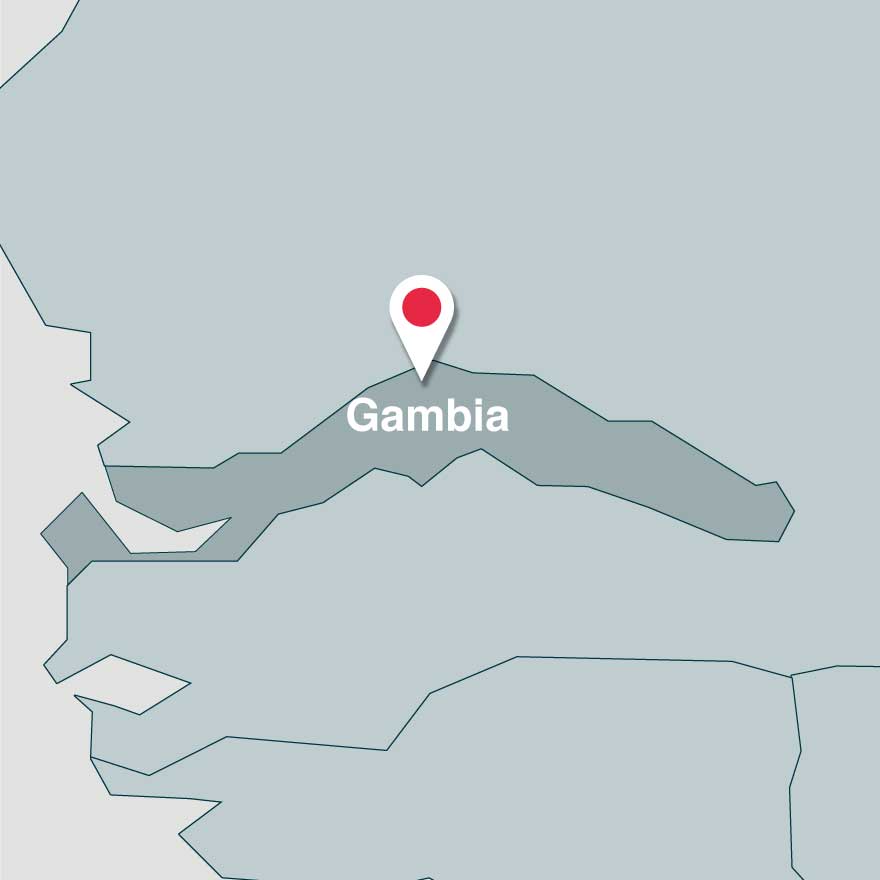 Map of The Gambia