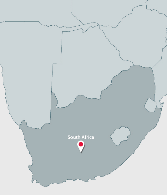 Map of Afrique du Sud