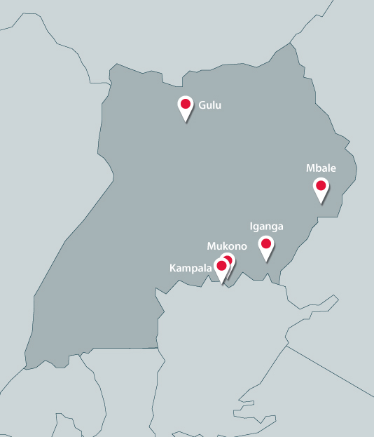 Map of Ouganda